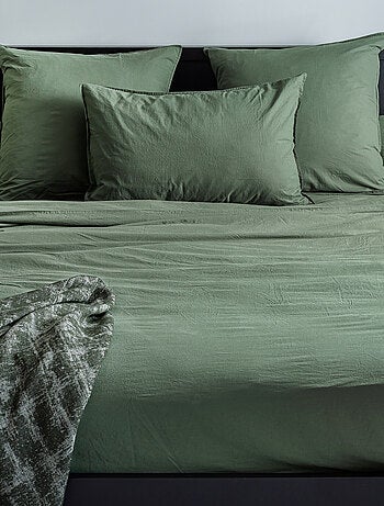 Drap housse en coton Lavé Oekotex