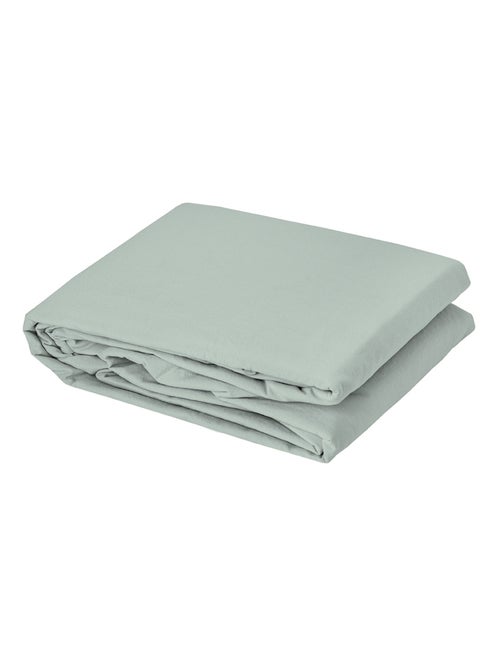 Drap housse en coton Lavé Oekotex - Kiabi