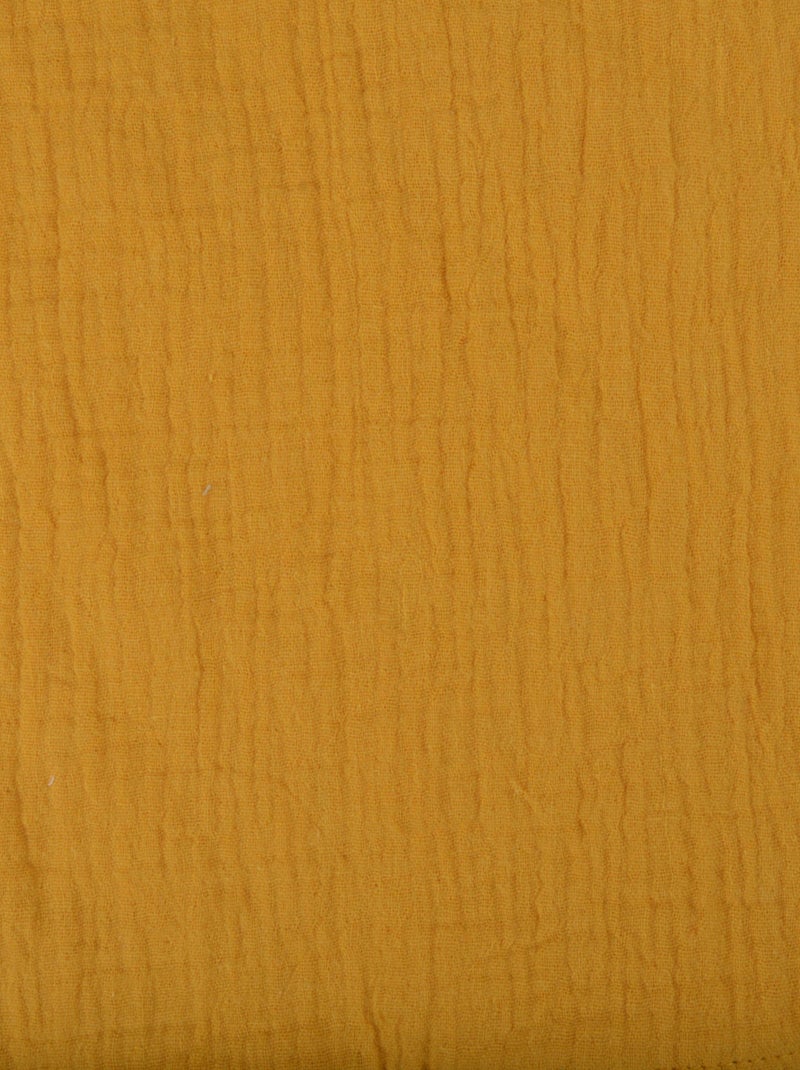 Drap housse en gaze de coton Jaune moutarde - Kiabi