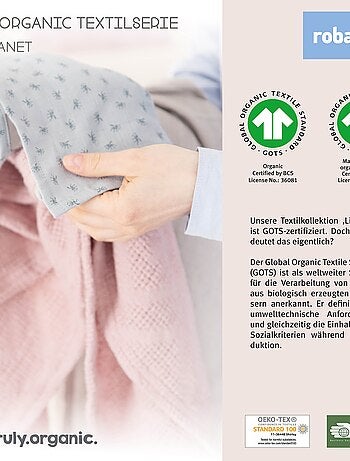 Drap-housse extensible en coton bio 'safe asleep®' - ROBA