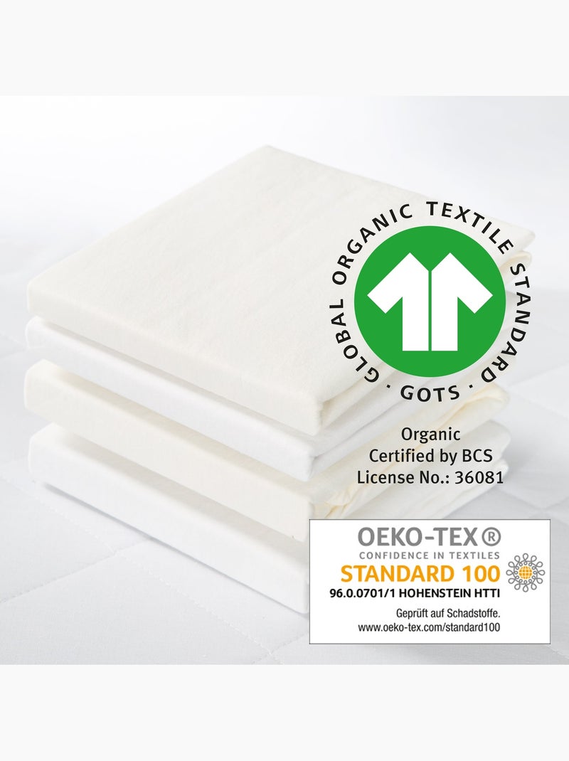 Drap-housse extensible en coton bio 'safe asleep®' - ROBA Blanc - Kiabi