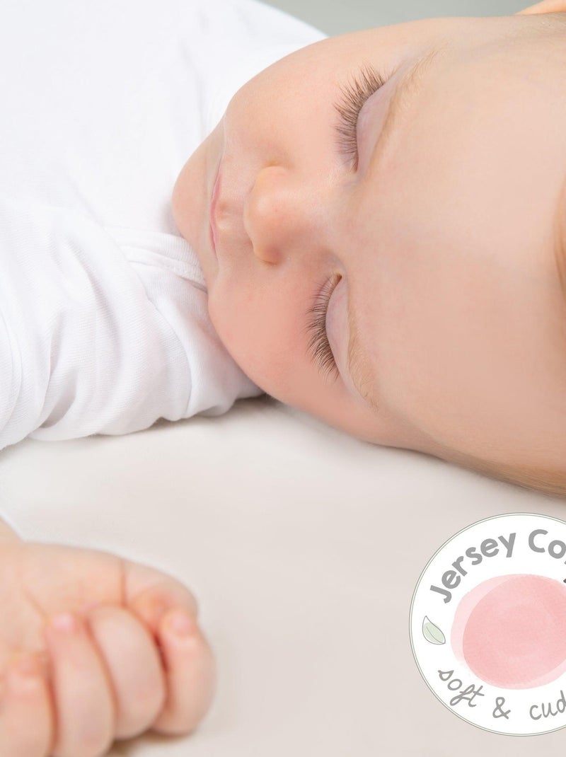 Drap housse extensible en coton bio 'safe asleep®' - ROBA Blanc cassé - Kiabi