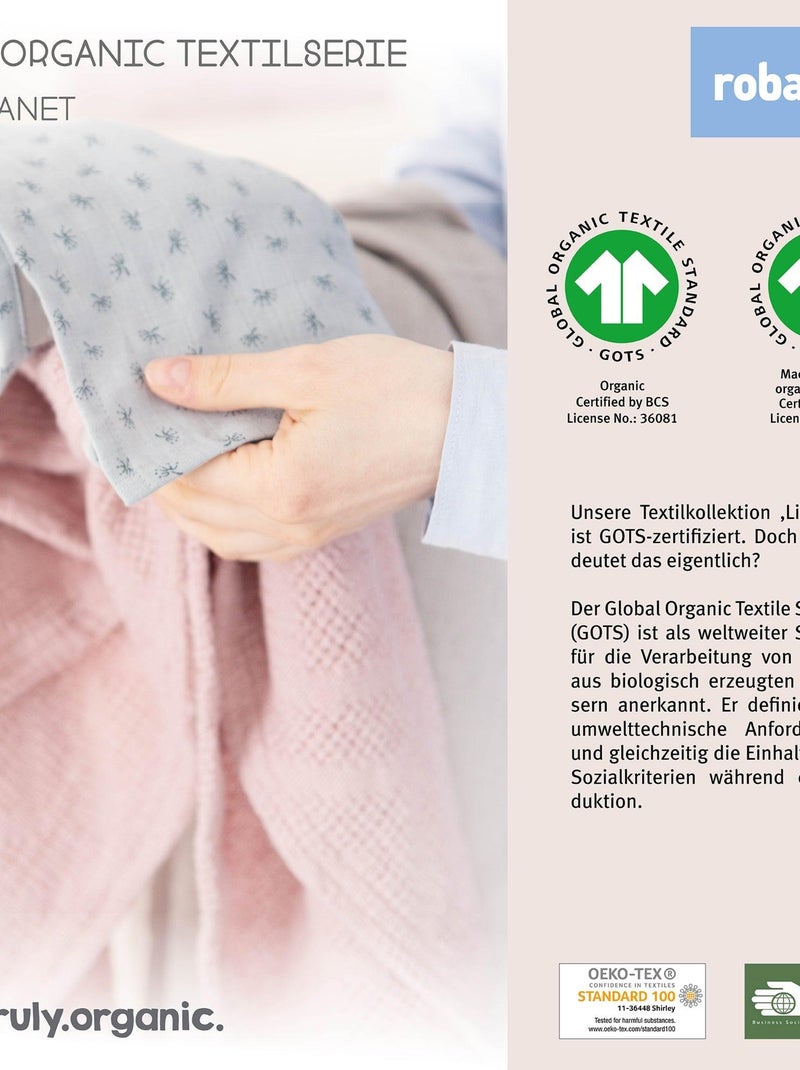 Drap housse extensible en coton bio 'safe asleep®' - ROBA Blanc cassé - Kiabi