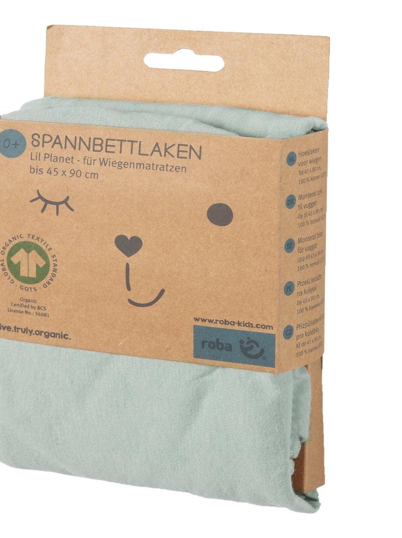 Drap housse extensible pour berceau - ROBA 'lil planet' Vert - Kiabi