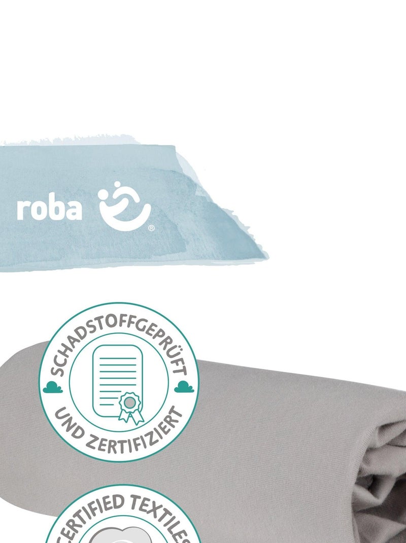 Drap housse extensible pour matelas bébé - ROBA 'lil planet' Gris - Kiabi
