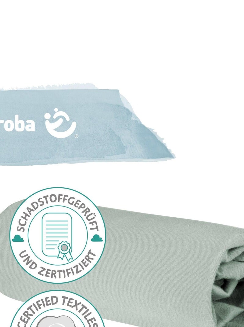 Drap housse extensible pour matelas bébé - ROBA 'lil planet' Vert - Kiabi