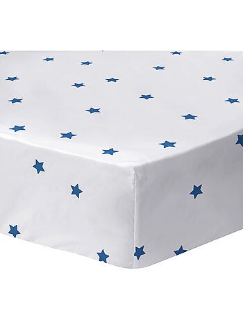 Drap-housse imprimé 100% coton, nuit etoilée