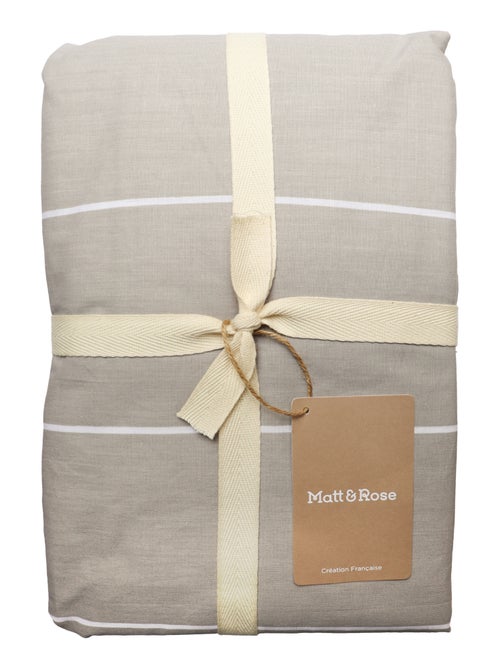 Drap-housse imprimé 100% coton, stripes - Kiabi Drap-housse imprimé 100% coton, stripes - Kiabi