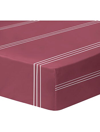 Drap-housse imprimé 100% coton, urban stripes