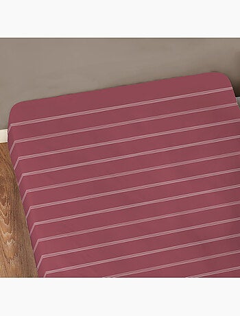 Drap-housse imprimé 100% coton, urban stripes