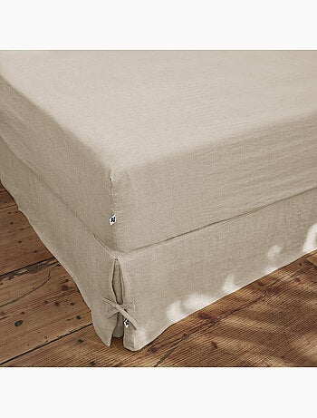 Drap housse – lin lavé français luxe - bonnet 30 cm - soline