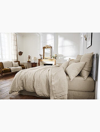 Drap housse – lin lavé français luxe - bonnet 30 cm - soline