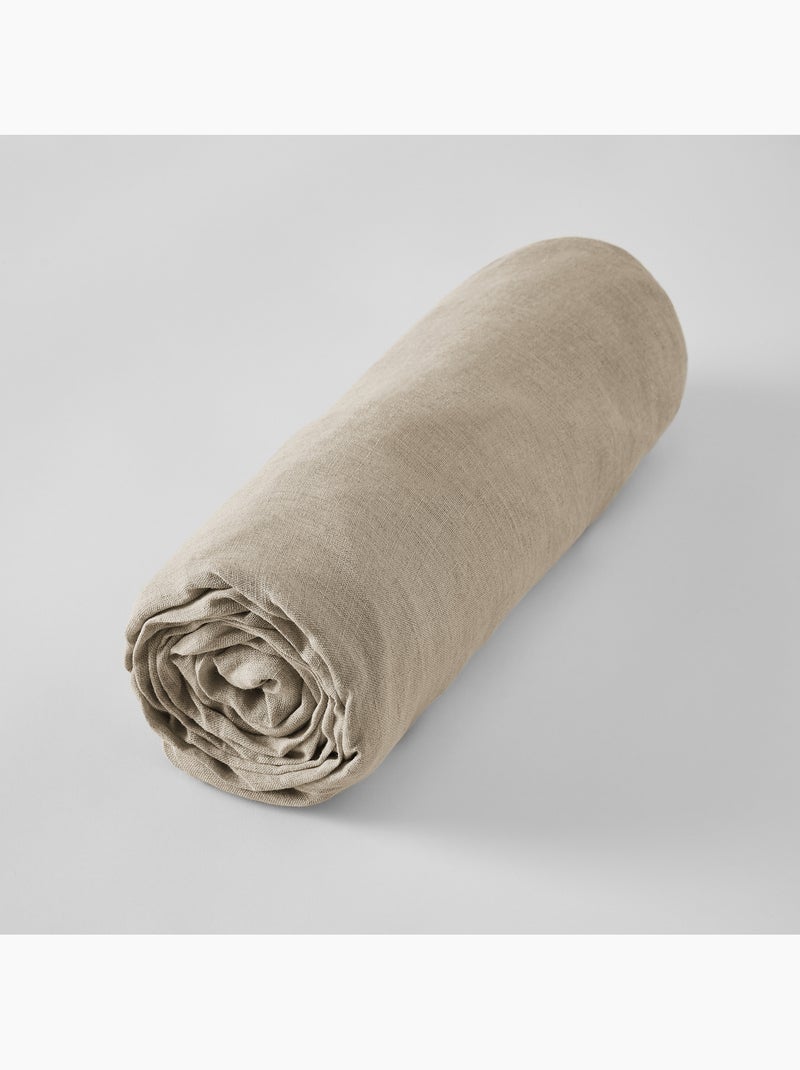 Drap housse – lin lavé français luxe - bonnet 30 cm - soline Lin - Kiabi
