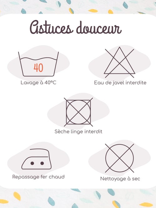 Drap housse lit bébé modèle feuille - Kiabi Drap housse lit bébé modèle feuille - Kiabi