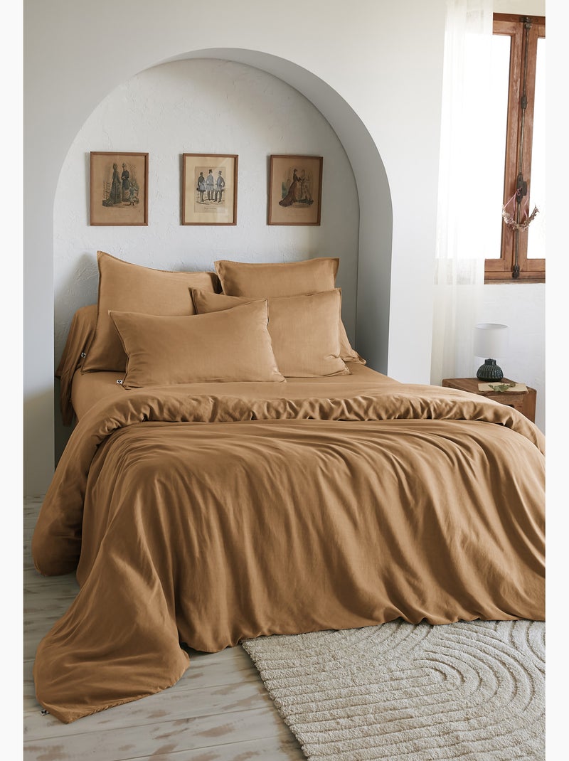 Drap-housse – lyocell uni lysandre – bonnet 30 cm Camel - Kiabi
