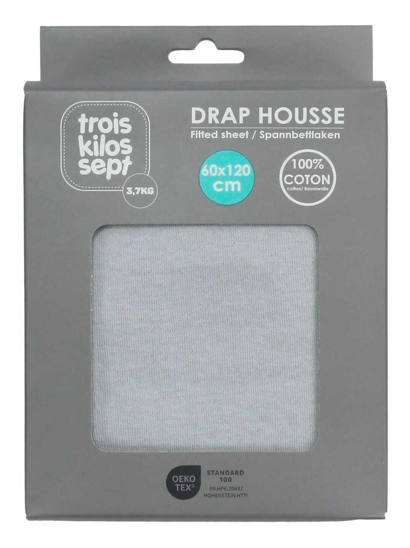 Drap housse oeko-tex® standard 100 Gris - Kiabi