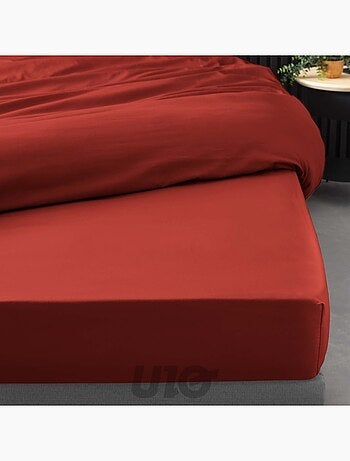 Drap housse uni 100% percale de coton origine