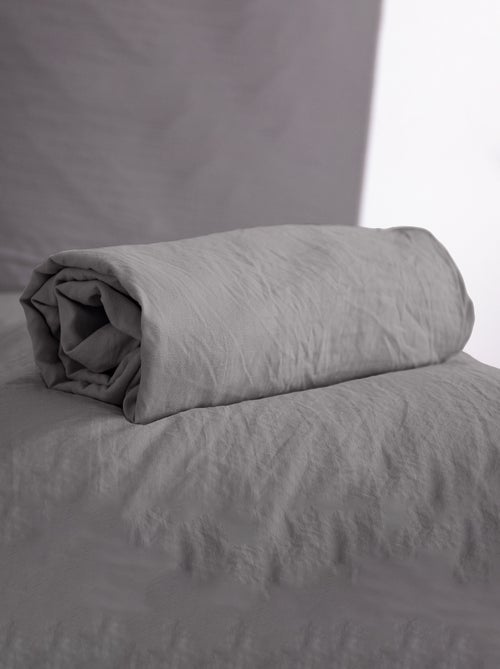 Drap housse uni - 1 ou 2 personnes / 90x190 / 140x190 / 160x200 - Kiabi