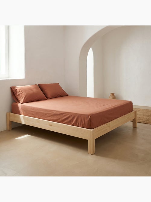 Drap-housse uni 100 % coton, pour matelas jusqu’à 30 cm de hauteur - Gamusi. - Kiabi