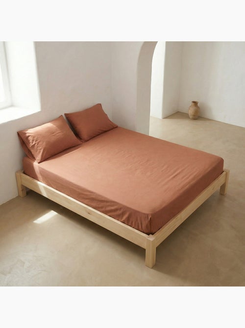 Drap-housse uni 100 % coton, pour matelas jusqu’à 30 cm de hauteur - Gamusi. - Kiabi