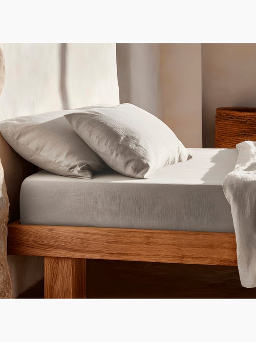Drap-housse uni 100 % coton, pour matelas jusqu’à 30 cm de hauteur - Gamusi. - Kiabi