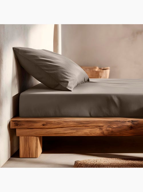 Drap-housse uni 100 % coton, pour matelas jusqu’à 30 cm de hauteur - Gamusi. - Kiabi