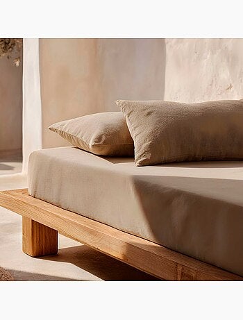 Drap-housse uni 100 % coton, pour matelas jusqu’à 30 cm de hauteur - Gamusi.