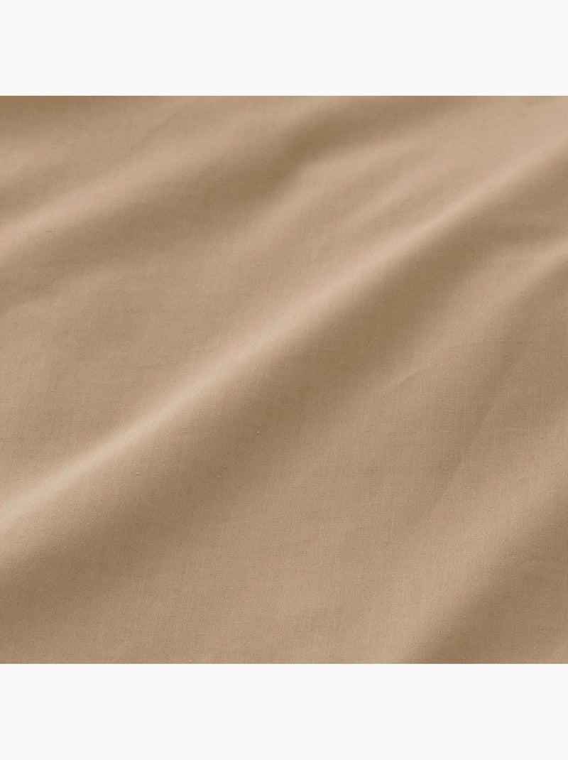 Drap-housse uni 100 % coton, pour matelas jusqu’à 30 cm de hauteur - Gamusi. Marron noisette - Kiabi