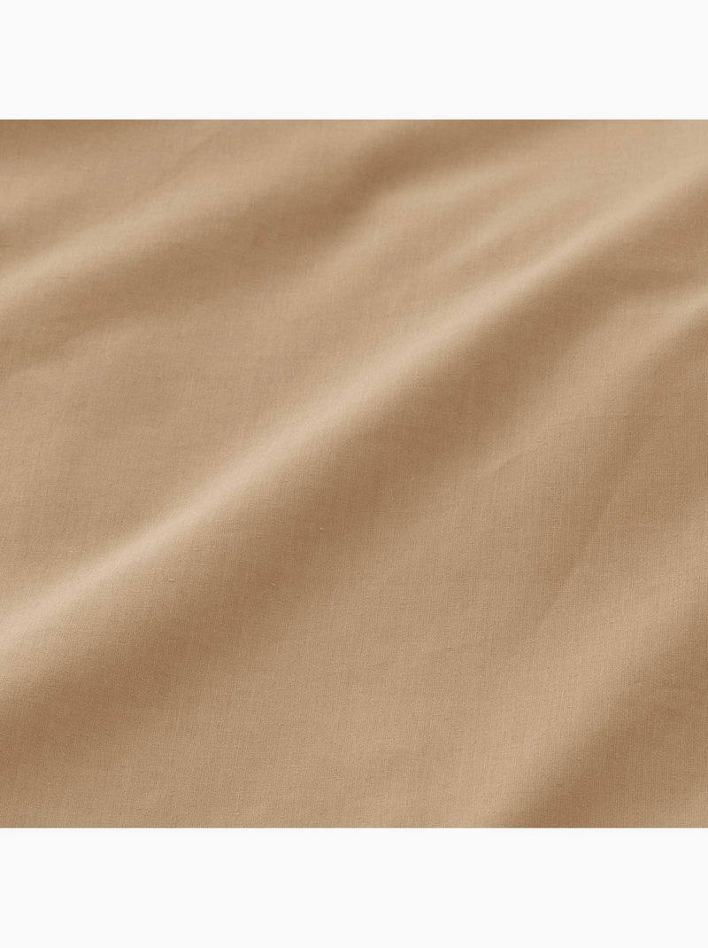 Drap-housse uni 100 % coton, pour matelas jusqu’à 30 cm de hauteur - Gamusi. Ocre - Kiabi