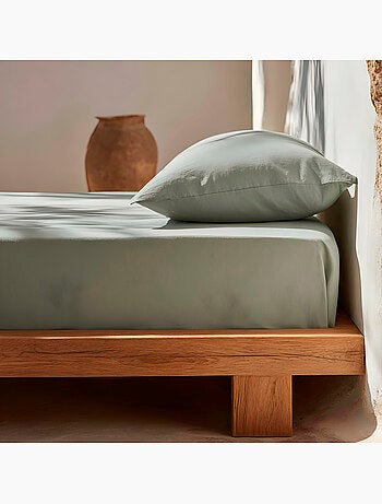 Drap-housse uni 100 % coton, pour matelas jusqu’à 30 cm de hauteur - Gamusi.