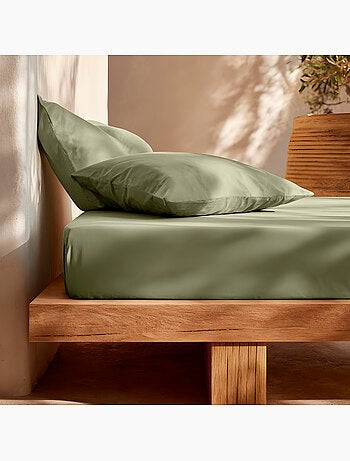 Drap-housse uni 100 % coton, pour matelas jusqu’à 30 cm de hauteur - Gamusi.