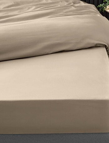 Drap housse uni 100% percale de coton origine