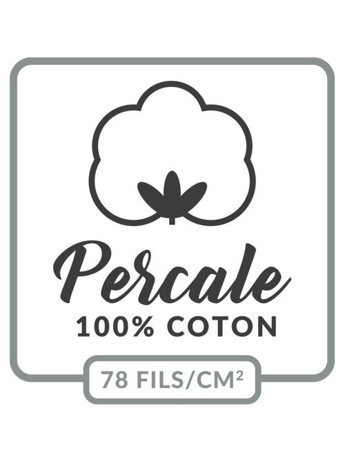 Drap housse uni 100% percale de coton origine - Kiabi