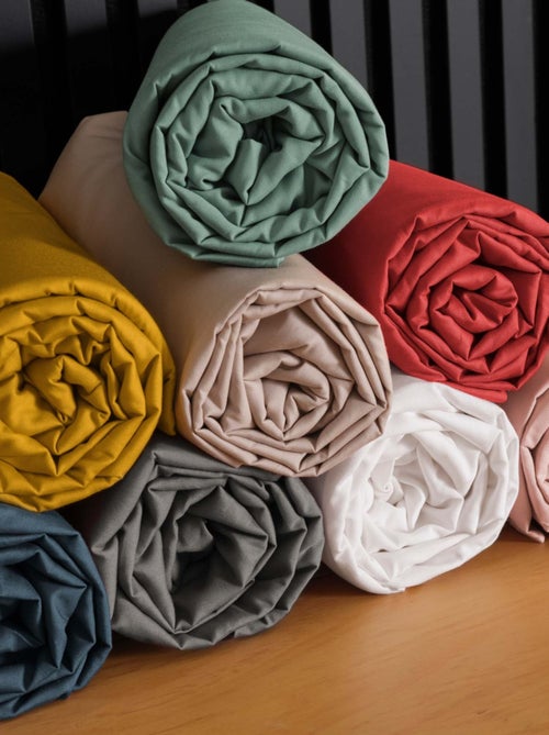 Drap housse uni 100% percale de coton origine - Kiabi