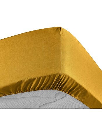 Drap housse uni 100% percale de coton origine