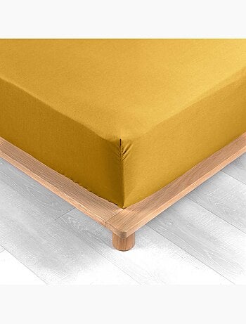 Drap housse uni 100% percale de coton origine