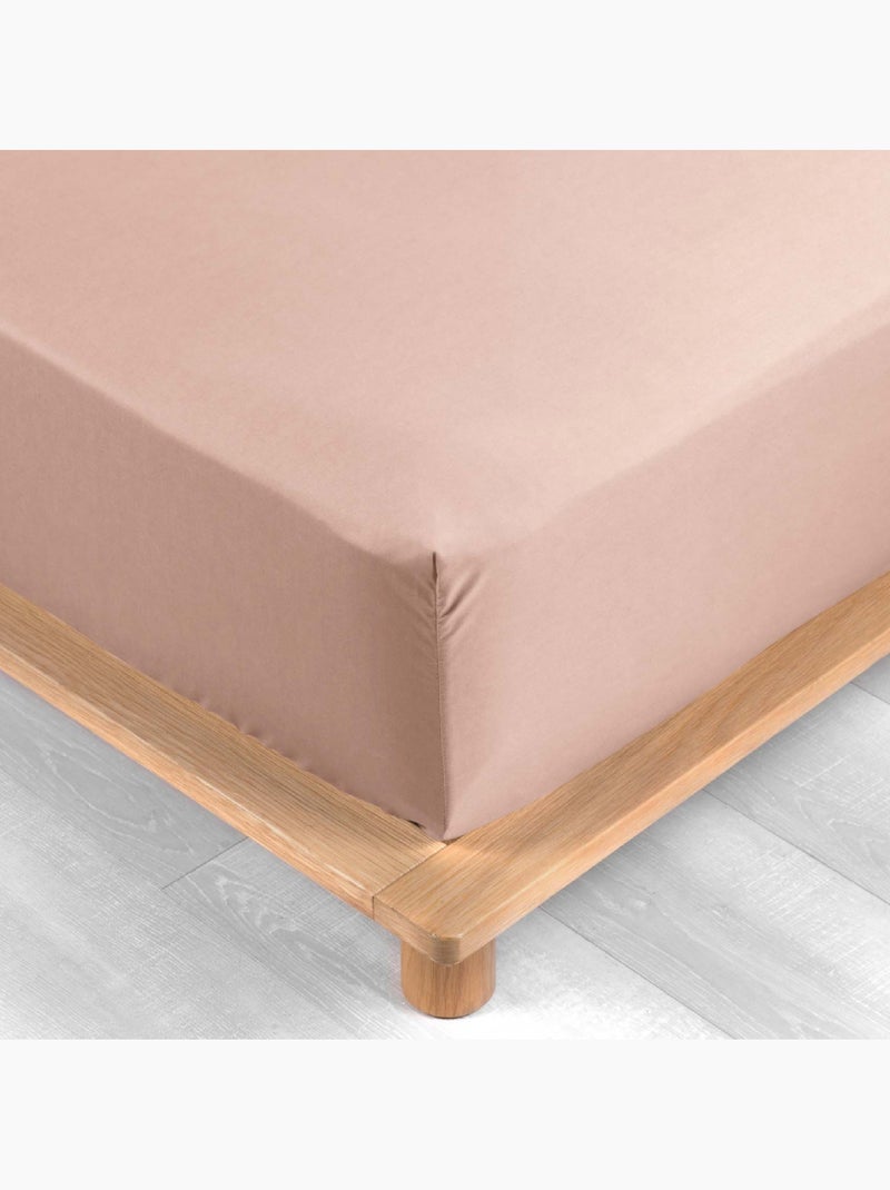 Drap housse uni 100% percale de coton origine Rose - Kiabi