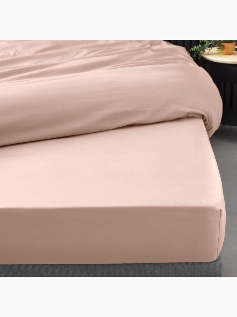 Drap housse uni 100% percale de coton origine Rose - Kiabi