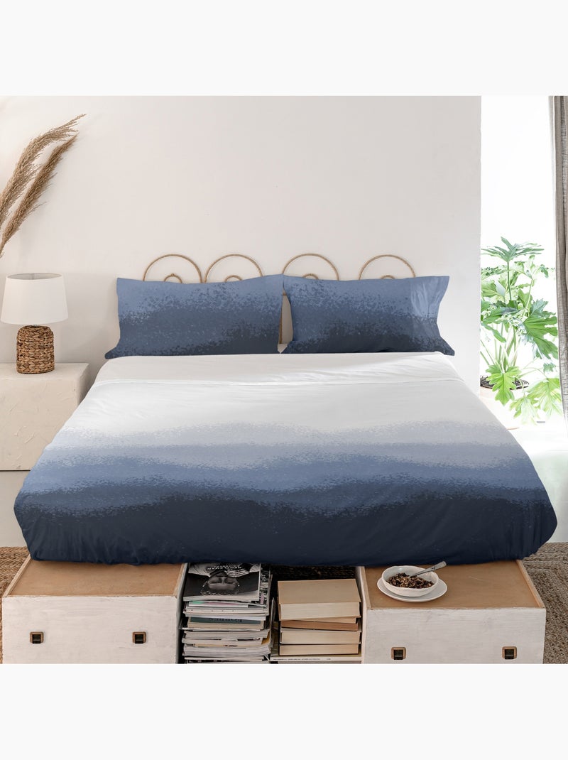 Drap nightfall "happyfriday" Bleu marine - Kiabi