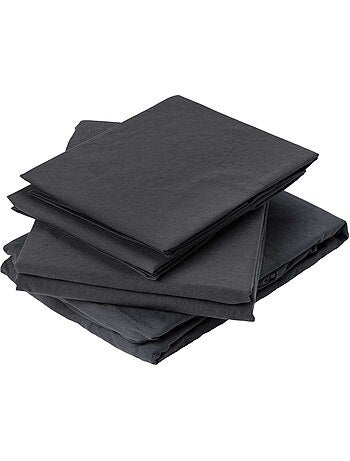 Drap plat en coton lavé