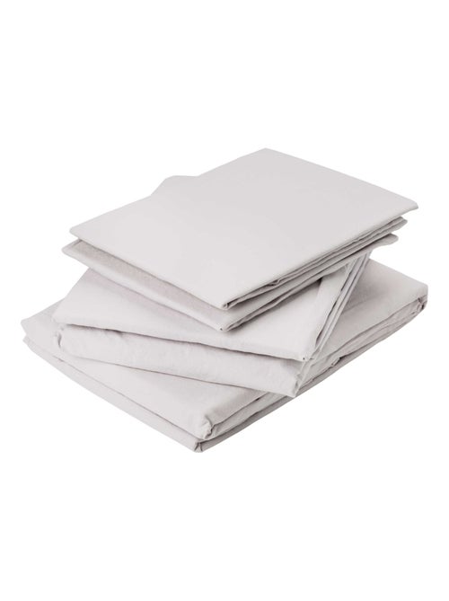 Drap plat en coton lavé - Kiabi Drap plat en coton lavé - Kiabi