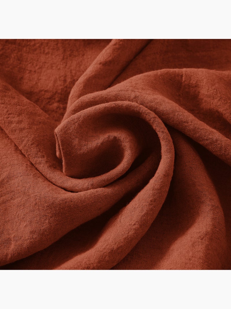 Drap plat – lin lavé français - soline Rose - Kiabi