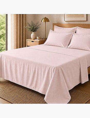 Drap plat percale – pur coton peigné longues fibres 80 fils/cm²
