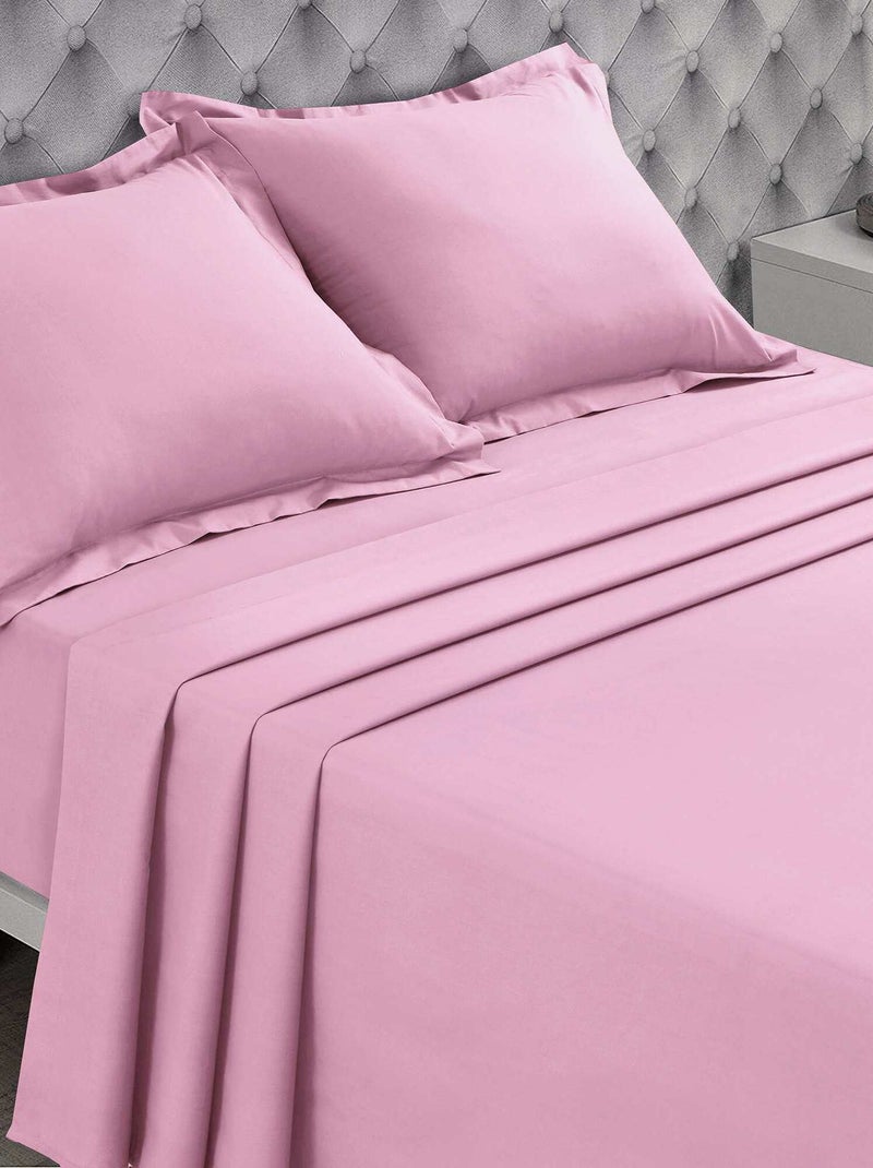 Drap plat uni rose - Kiabi