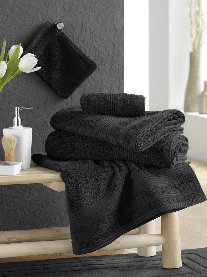 Draps de bain coton promo linge Noir - Kiabi