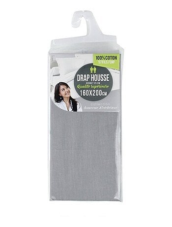 Draps housse coton noa promo linge