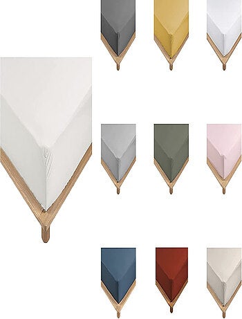 Draps housse percale de coton 78fils lia promo linge
