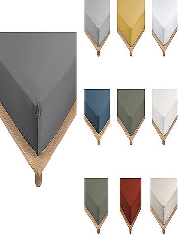 Draps housse percale de coton 78fils lia promo linge