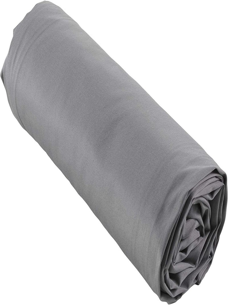 Draps housse percale de coton 78fils lia promo linge gris anthracite - Kiabi