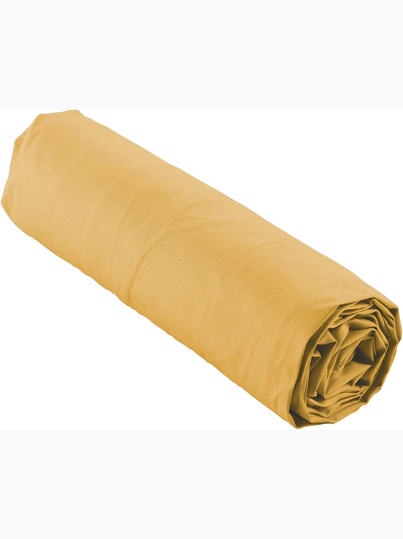 Draps housse percale de coton 78fils lia promo linge Jaune - Kiabi